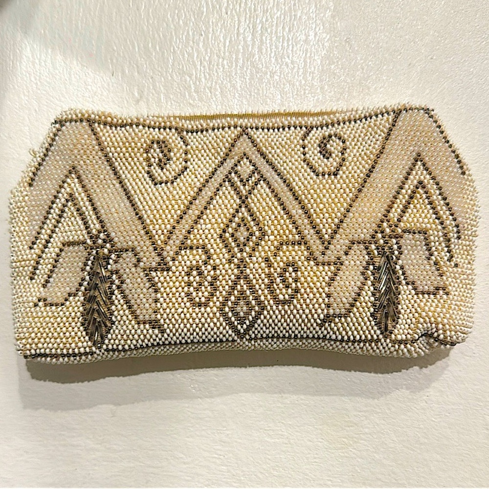 Vintage 1940s Czechoslovakian Handmade Beaded Coin Purse - Intricate Art Deco